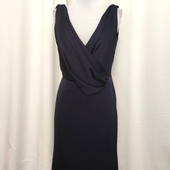 NWT - Noir by Lazaro Navy Draped Backless Evening Gown Size 12 - JLM Couture - Picture 3 of 16
